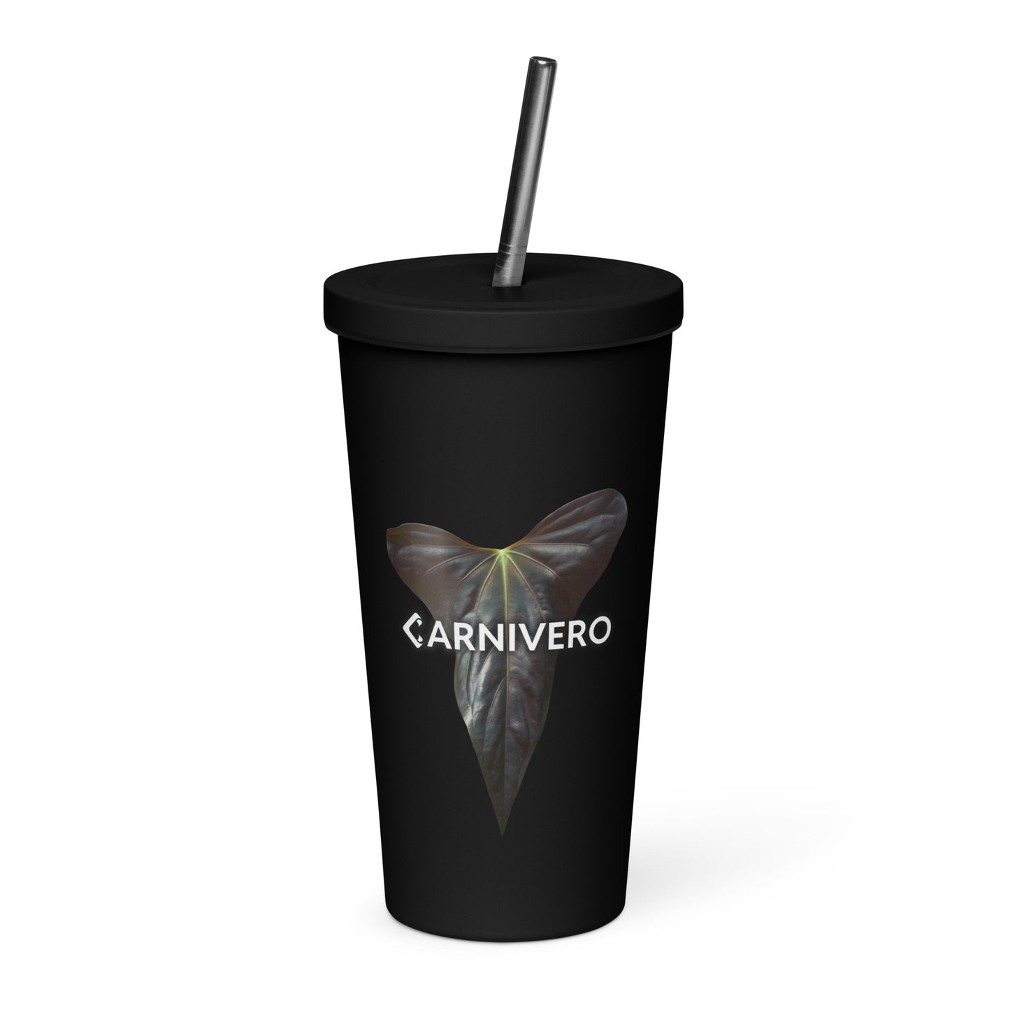 Anthurium Nov DF Insulated tumbler with a straw